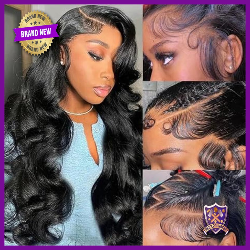 28 Inch Human Hair Wig 200% Density Body Wave Hd Lace Front Pre Plucked